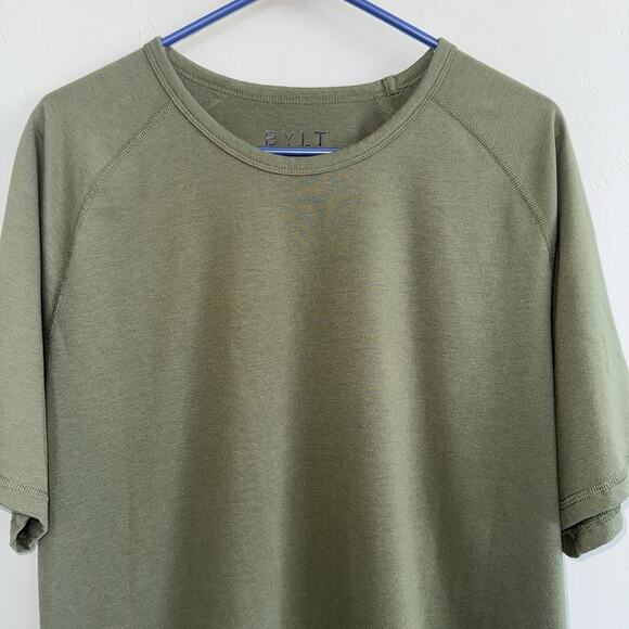 BYLT Premium Crew Men’s Tshirt Sz XL Olive Army Green Short Sleeve Gym - Picture 7 of 8